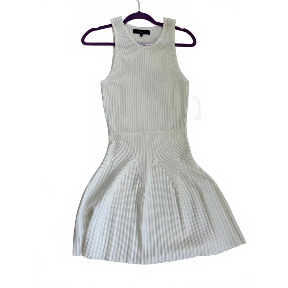 Rachel Roy White Pleated Knit Dress — Size S 🤍✨